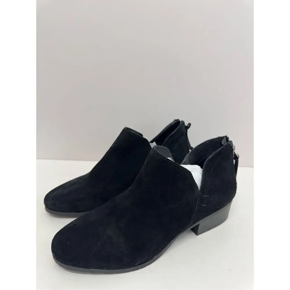 Kenneth Cole Reaction Ankle Boots Size 8 Womens Black‎ Leather Block Heel NEW